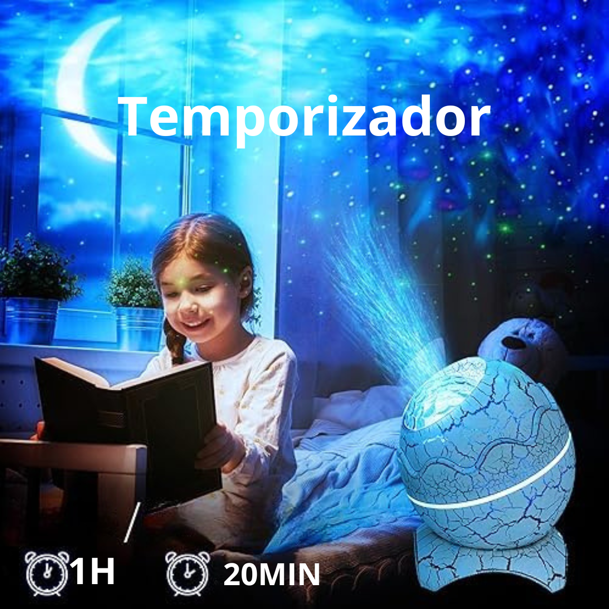 Proyector de galaxia huevo dinosaurio