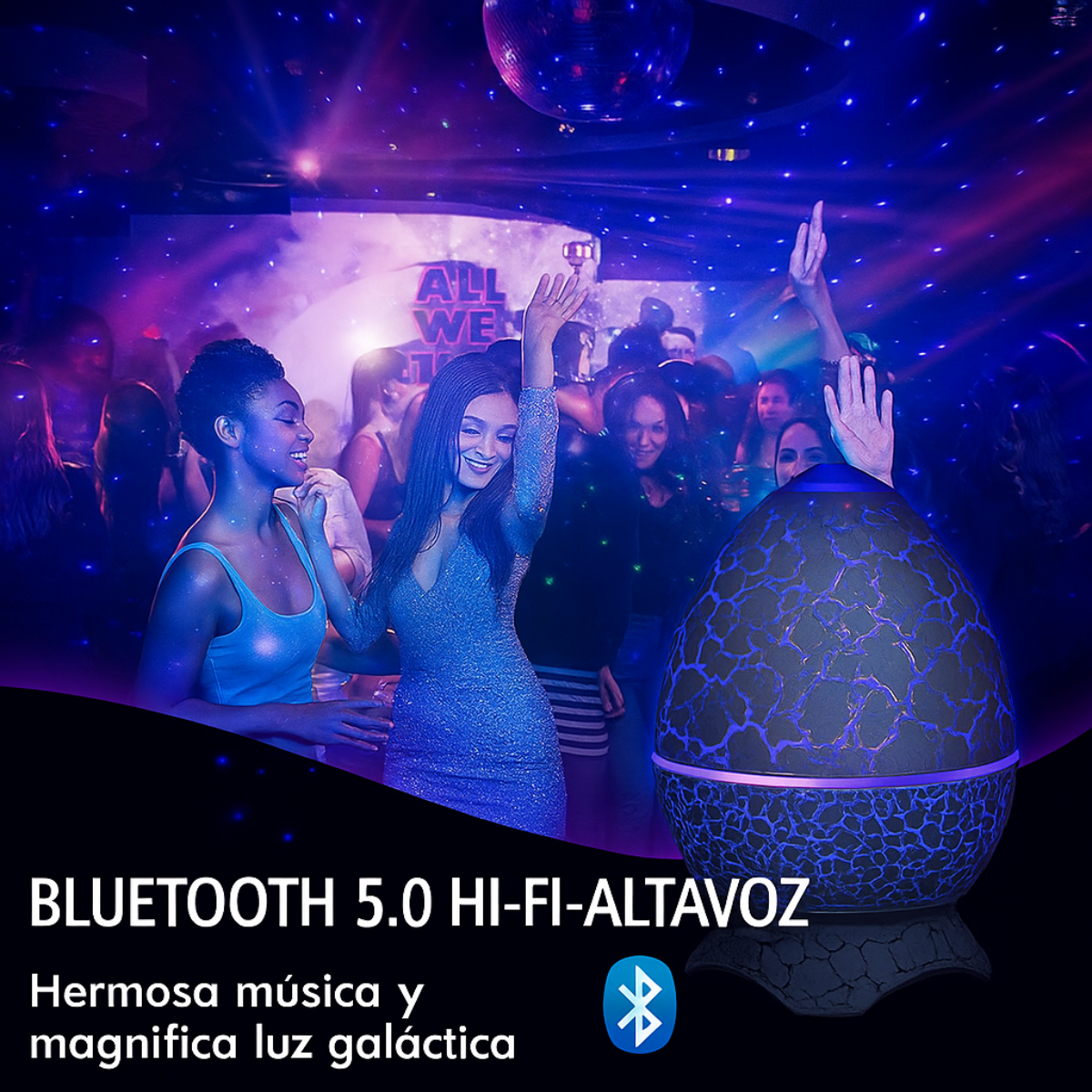 Proyector de galaxia huevo dinosaurio